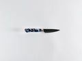 Black and white speckled-handle paring knife
