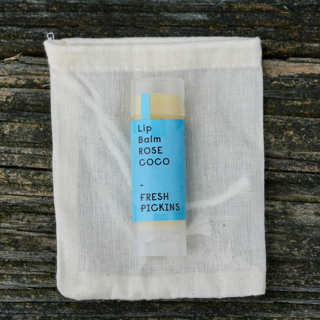 Beeswax Lip Balm | Rose Coconut Oil | Natural (0.15oz)