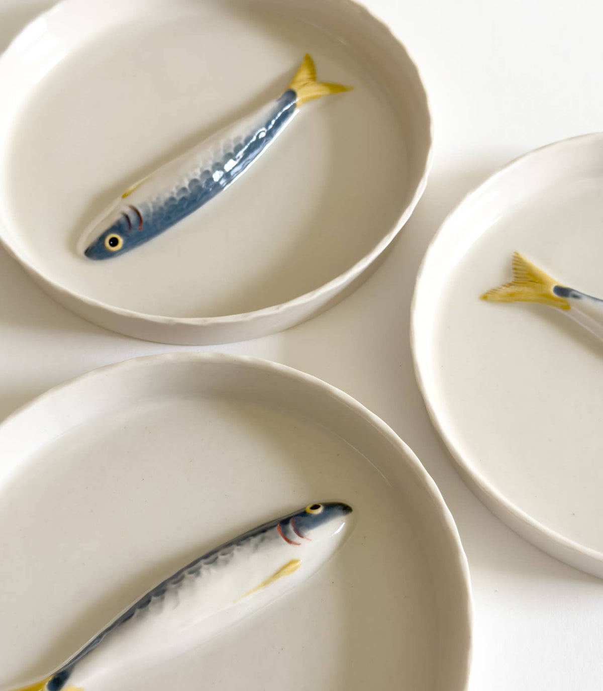 Hand-Painted Porcelain Sardine Tray
