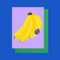 Thanks A Bunch Banana Card - Thank You / Greeting Card