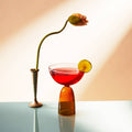 Coupe Clear and Amber Cocktail Liquor Glass