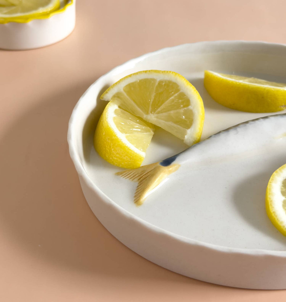 Hand-Painted Porcelain Sardine Tray