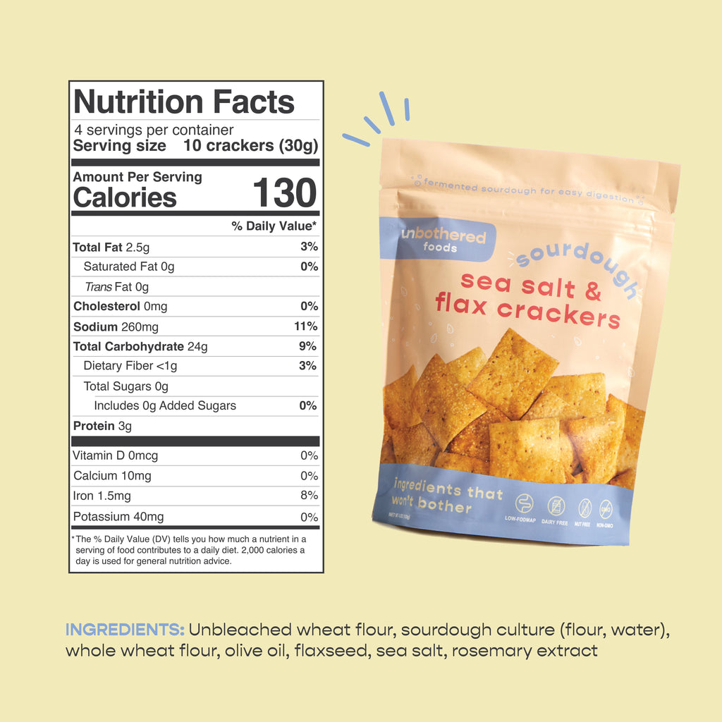 Sea Salt & Flax Crackers nutrition facts
