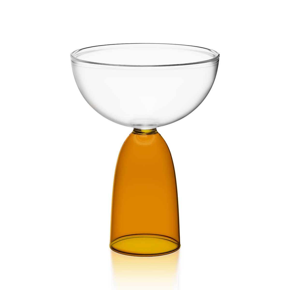 Coupe Clear and Amber Cocktail Liquor Glass