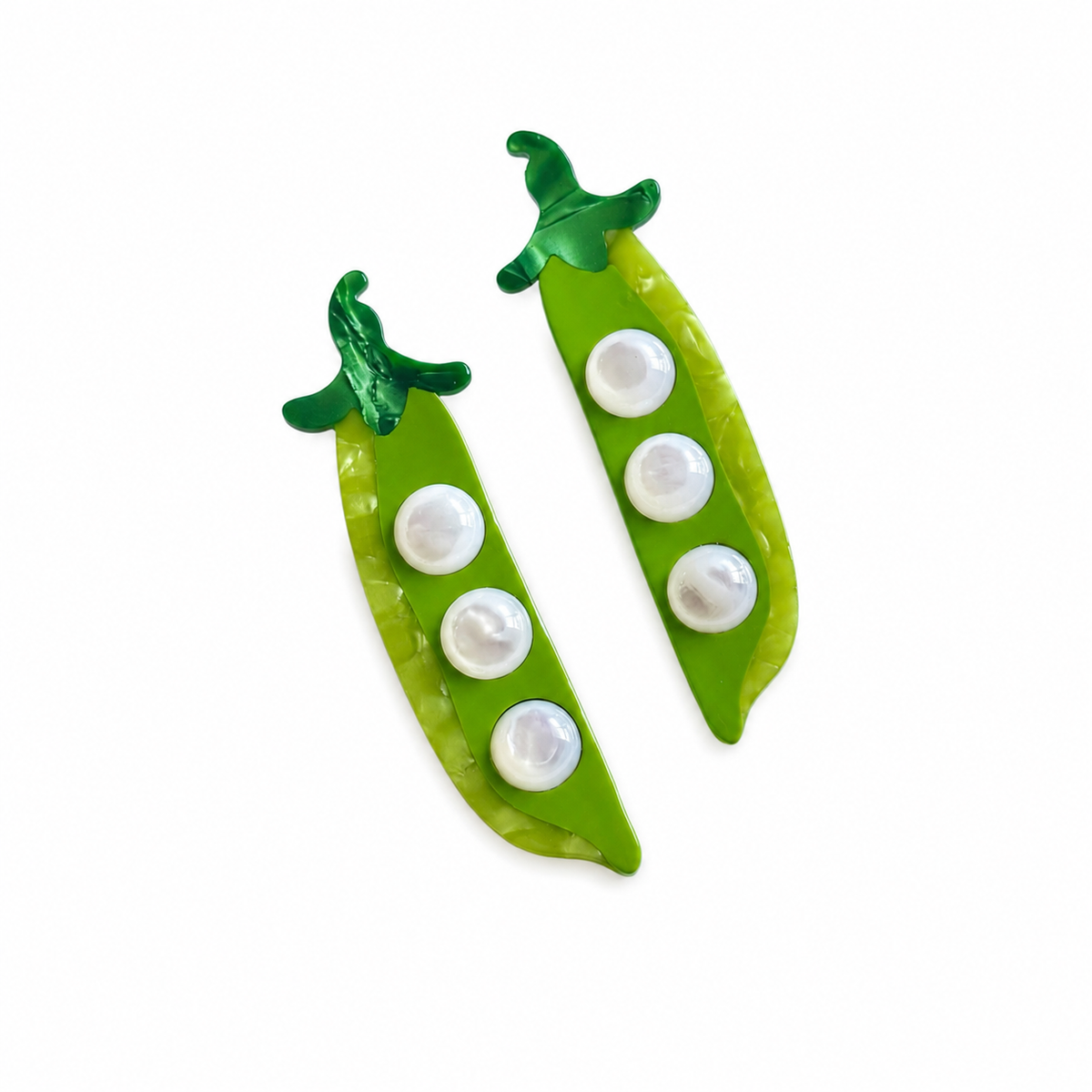 Sweet Pea barrettes detail