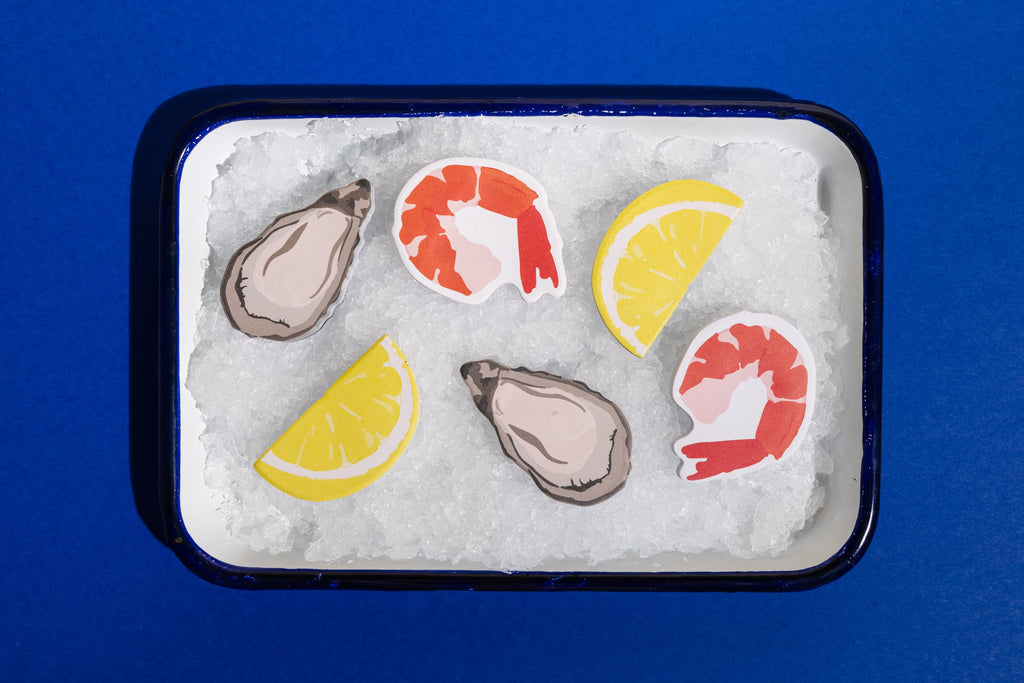 Shrimp Food-shaped Sticky Notes