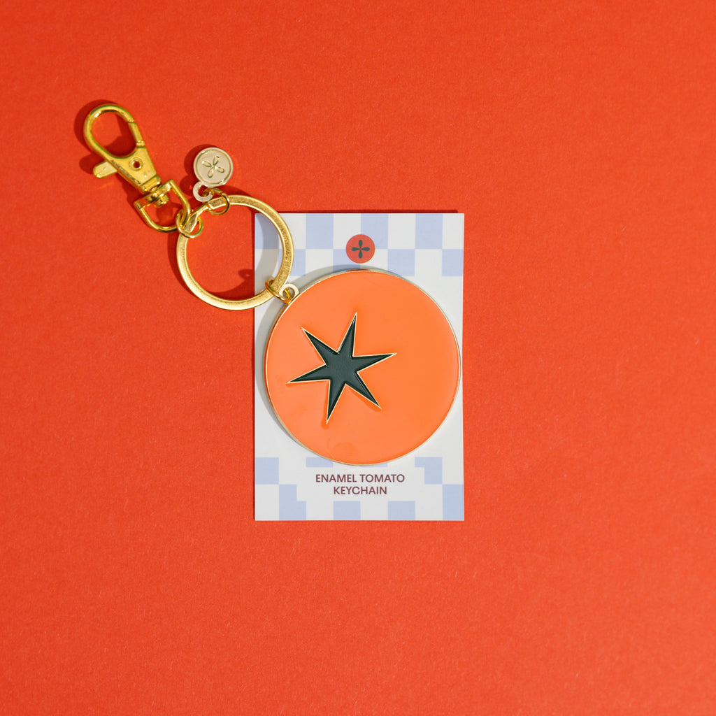 Tomato Enamel Keychain & Bag Charm