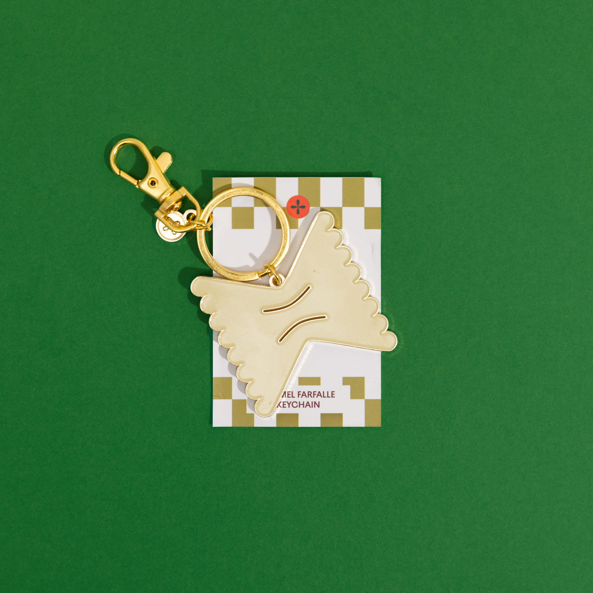 Farfalle Pasta Enamel Keychain & Bag Charm