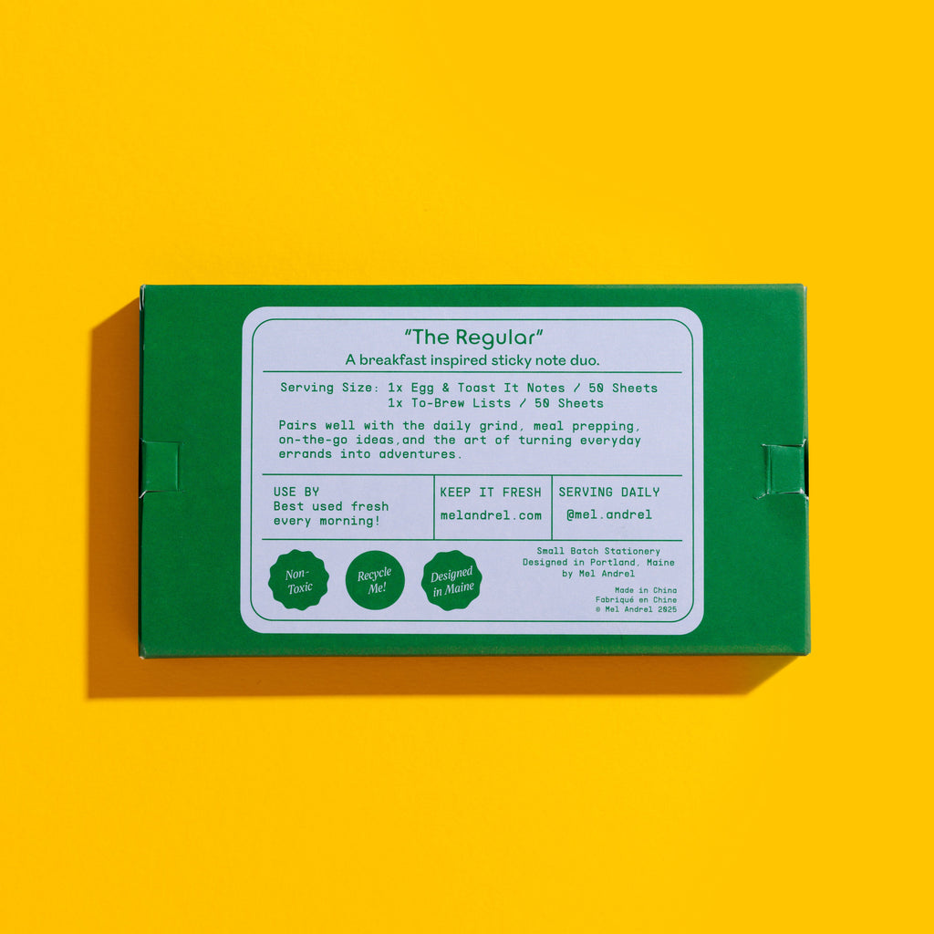 The Regular - Egg + Brew Sticky Note 2 Pack