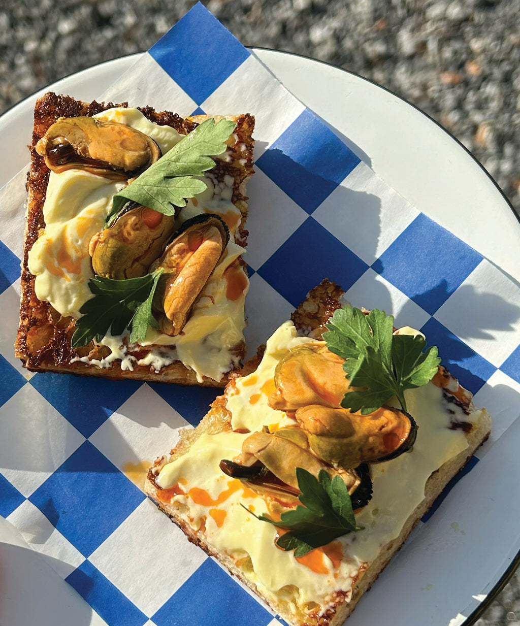Minnow Mussels served