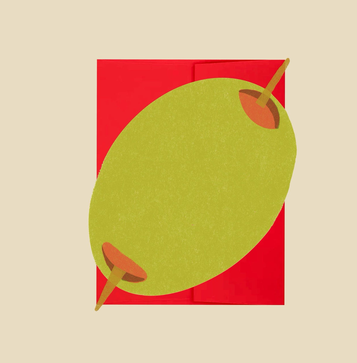 Big Olive Greeting Card