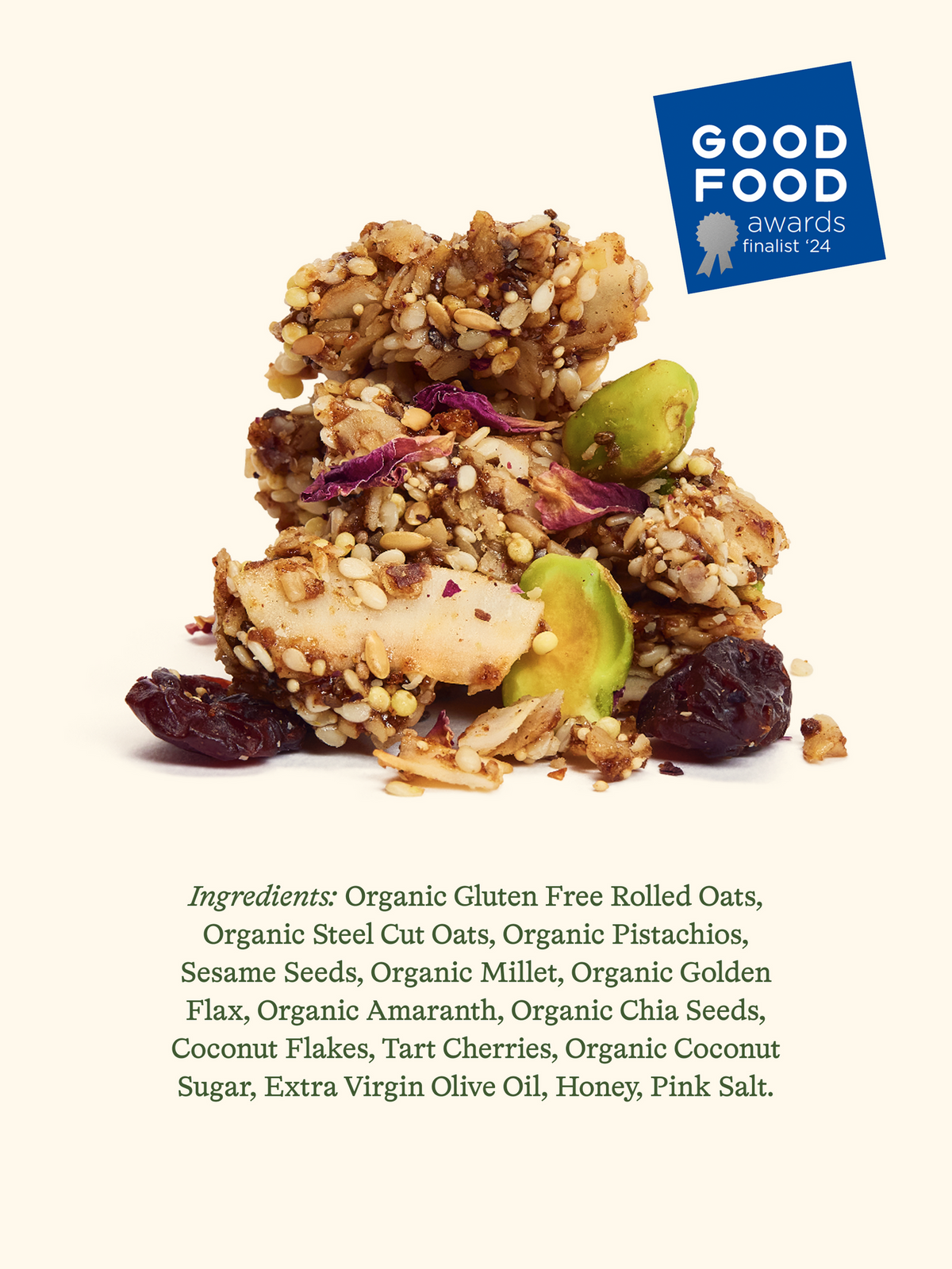 Sour Cherry & Pistachio Rose Granola