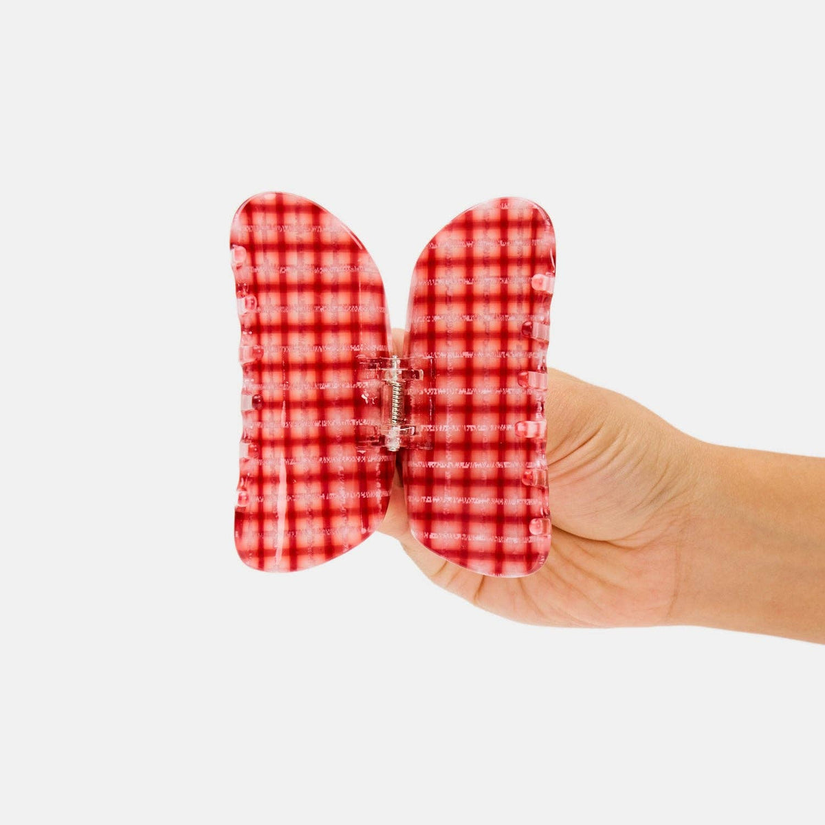 Suki Claw in Red Plaid